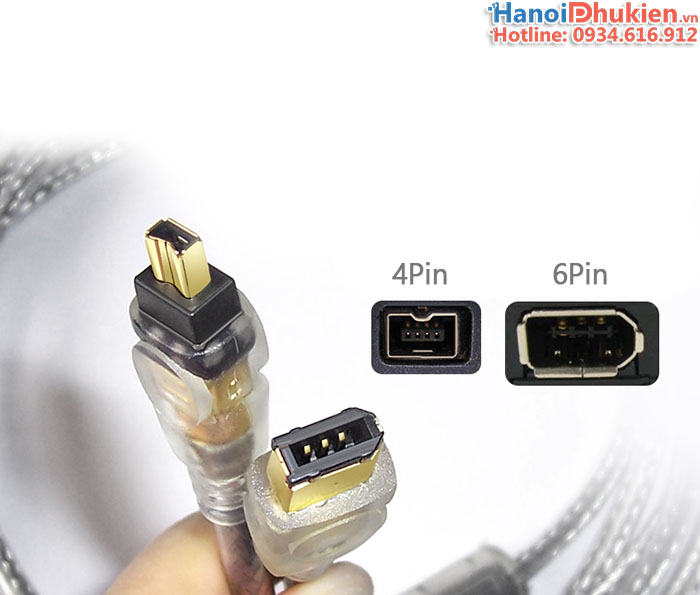 Cáp IEEE 1394 Firewire 4Pin sang 6Pin 1.5M-3M-5M-10M