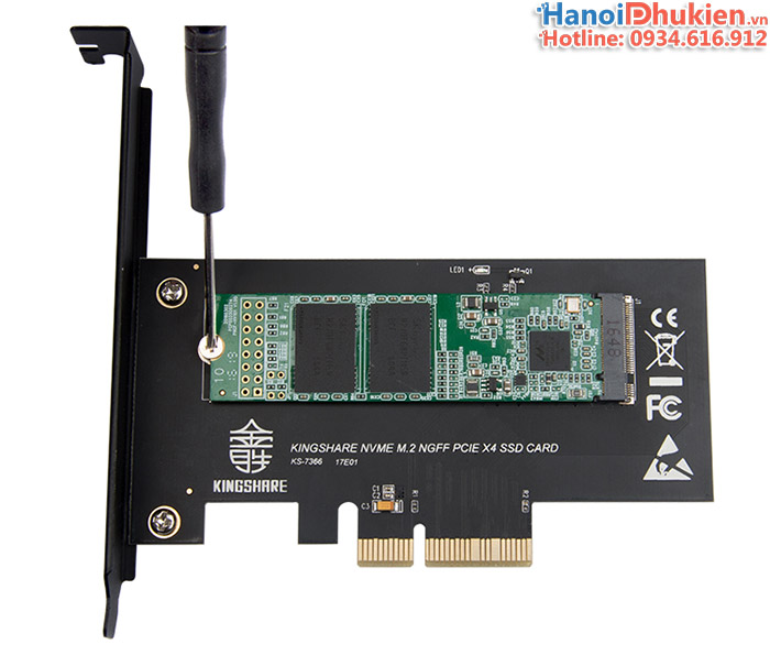 Card chuyển đổi M2 NVMe sang PCI-E 4X Kingshare KS-NVX401