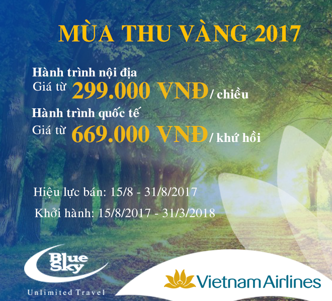 Mùa Thu Vàng Cùng Vietnam Airlines